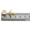 ohrstecker aus 10-karätigem Gelbgold mit rundem Diamant und doppeltem Rahmen, 10 mm, 0,80 ct.