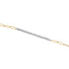 10k gul guld rund diamant rolo link 3mm statement tennis 7" armbånd 1/2 ct.