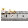 ohrstecker aus 10-karätigem Gelbgold mit runden Diamanten und Baguette-Diamanten, 8 mm, 0,41 ct.