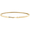 brazalete flexible de oro amarillo de 10 k con diamantes redondos, pulsera con engaste de 1 fila, 1,25 ct.