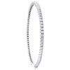 bracciale rigido flessibile in oro bianco 10k con diamanti rotondi Bracciale con 1 fila di punte da 1,25 ct.