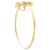 brazalete elegante con forma de mariposa y diamantes redondos en oro amarillo de 10 k, 3/4 qt.