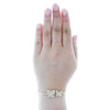 10 karat gult guld rund diamant statement sommerfugl armbånd fancy armbånd 3/4 ct.