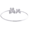 10 k vitguld rund diamant statement butterfly armband snyggt armband 3/4 ct.