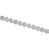 1 række sterlingsølv rund diamant 3,50 mm mirakelplade tennisarmbånd 1/4 ct.