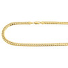 cadena de collar de eslabones cubanos de Miami semihueca de oro amarillo de 10 quilates de 6 mm, 24 - 40 pulgadas