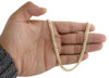 10K Gult Guld Semi Hollow 6 MM Miami Cuban Link Halsband Kedja 24 - 40 tum