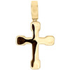 10K Yellow Gold Ash Holder Charm Round Cut Baguette Diamond Cross Pendant .50 Ct