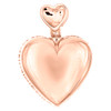 10K Rose Gold Ladies Round Cut Diamond Heart Ash Holder Charm Pendant .75 Ct.