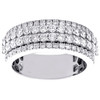 10K White Gold Diamond Center Tiered Men's Wedding Band Anniversary Ring 1.85 Ct