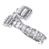 10K White Gold Baguette Diamond Bypass Eternity Cocktail Right Hand Ring 1 Ct.