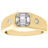10K Yellow Gold Baguette Diamond Men's Wedding Band Anniversary Ring 0.37 Ct.