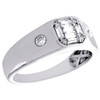 10K White Gold Baguette Diamond Men's Wedding Band Anniversary Ring 0.37 Ct.