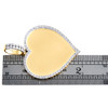 10K Yellow Gold Diamond Heart Shape Memory Picture Frame Women's Pendant 0.20 Ct.