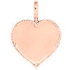 Ciondolo da donna con cornice in memoria a forma di cuore e diamanti in oro rosa 10 carati da 0,20 ct.