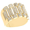 10K Yellow Gold Round Diamond Jubilee Style Statement Pinky Ring Band 1.62 CT.
