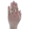 statement-Ring im Jubiläumsstil aus 10-karätigem Gelbgold mit rundem Diamant und 1,62 ct.