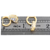 boucles d'oreilles créoles en or jaune 10 carats avec diamants ronds en forme de cœur et halo pendants 0,62 ct.