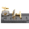 10K Yellow Gold Baguette Diamond Square Frame King's Crown Cuff Links 1.25 Ct.