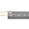 collar de cable de 18 "con clip de papel y colgante de mal de ojo con diamantes en oro amarillo de 10 k, 1/4 qt.