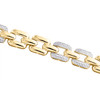 10K Yellow Gold Round Diamond Puff Anchor Link 8.50" Statement Bracelet 1 CT.