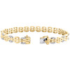 10 karat gult guld rund diamant skinnevejsforbindelse 8,50" statement armbånd 1,50 ct.