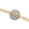 10 karat gult guld rund diamant skinnevejsforbindelse 8,50" statement armbånd 1,50 ct.