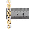 bracciale di tendenza in oro giallo 10k con diamanti rotondi a maglie ferroviarie da 8,50" 1,50 ct.
