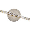 bracelet fantaisie en or jaune 10 carats avec diamant rond de 5 mm à maillons cubains Miami de 8,50" 1,75 ct.