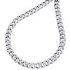Sterling Silver Moissanite 5mm Miami Cuban Neckalce 18" Prong Set Chain 6.19 CT