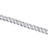 Sterling Silver Moissanite 5mm Miami Cuban Neckalce 18" Prong Set Chain 6.19 CT