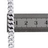 Sterling sølv moissanite 5 mm miami cubansk halskæde 18" kædesæt 6,19 ct