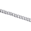 Sterling silver moissanite 7 mm miami cubansk länkhalsband 18" pave kedja 3,15 ct.