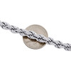 Collana in argento sterling rotondo con moissanite da 7 mm, corda solida, catena da 45,7 cm, catena da 12,28 ct.