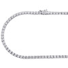 Sterling Silver Round Moissanite 4 Prong 4mm Tennis Necklace 20" Chain 11.80 CT.