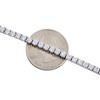 Collar de tenis de plata de ley con moissanita redonda de 4 puntas y 4 mm, cadena de 20" y 11,80 ct.