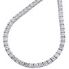 Sterling Silver Round Moissanite 4 Prong 5mm Tennis Necklace 20" Chain 23.78 CT.