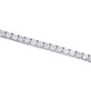 Sterling silver rund moissanite 4-stift 5 mm tennishalsband 20" kedja 23,78 ct.