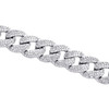 Pulsera con cierre de hebilla cubana Miami de 13 mm y moissanita redonda de plata de ley de 8,94 ct.