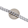 Bracelet rond en argent sterling moissanite 7 mm à maillons cubains Miami 8" pavé 1,44 ct.