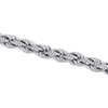 Sterling Silver Round Moissanite 7mm Solid Rope Link 8" Pave Bracelet 5.29 CT.
