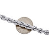 Bracciale in argento sterling rotondo con moissanite da 7 mm, maglia in corda massiccia da 8 pollici, 5,29 ct.