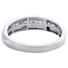 14K White Gold Diamond Trio Set Tiered Halo Bridal Rings + Wedding Band 0.87 Ct.