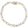 unendliches Statement-Statement-Armband aus 10-karätigem Gelbgold, runder Diamant, 5 mm, 1/2 ct.