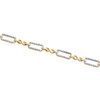 10K Yellow Gold Round Diamond Infinity Link Statement 5mm Pave Bracelet 1/5 CT.