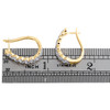 10K Yellow Gold Round & Baguette Diamond Braided Fancy Hoop 21mm Earrings 1/2 CT