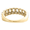 10K Yellow Gold Round Diamond Cuban Link Wedding Band Anniversary Ring 0.25 Ct.