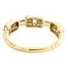 10K Yellow Gold Diamond Chain Link Milgrain Wedding Band Anniversary Ring 1/4 Ct