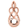 10K Rose Gold Pink Morganite Round Diamond Infinity Heart Charm Pendant 1 CTTW.