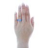 14k vitguld tanzanite & diamant oval helo bröllopsring jubileumsring 3 tcw
